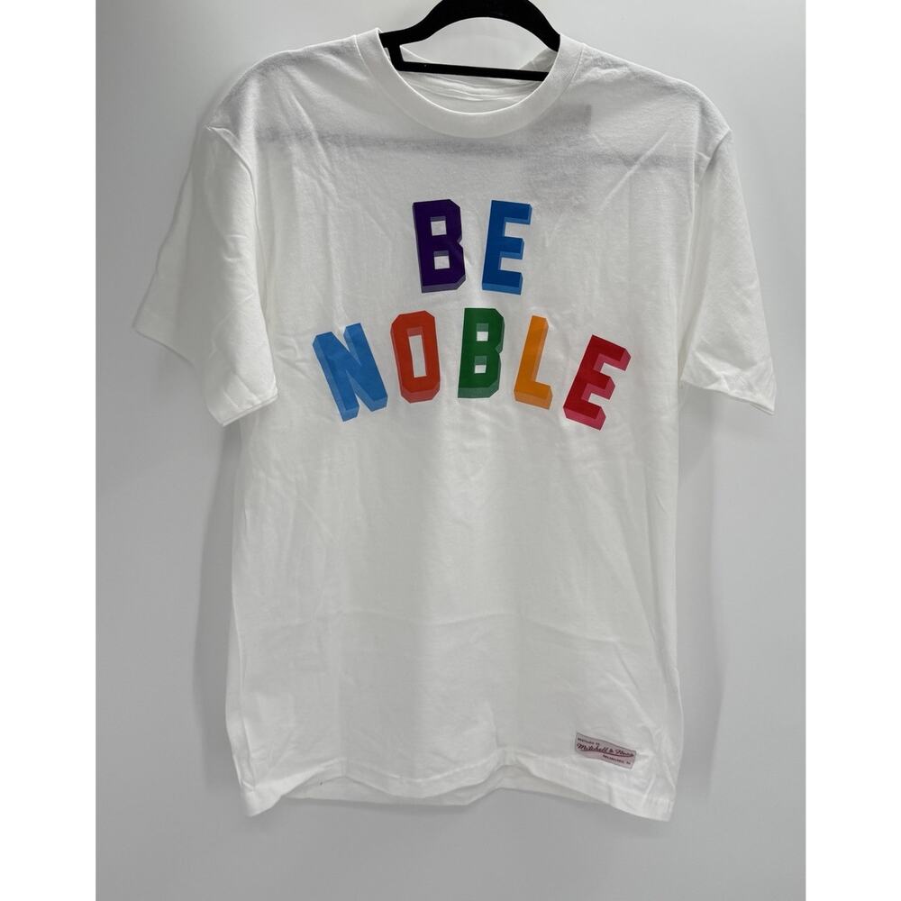 Mitchell & Ness Men’s T Shirt Be Noble Frank White Branded Size Medium New